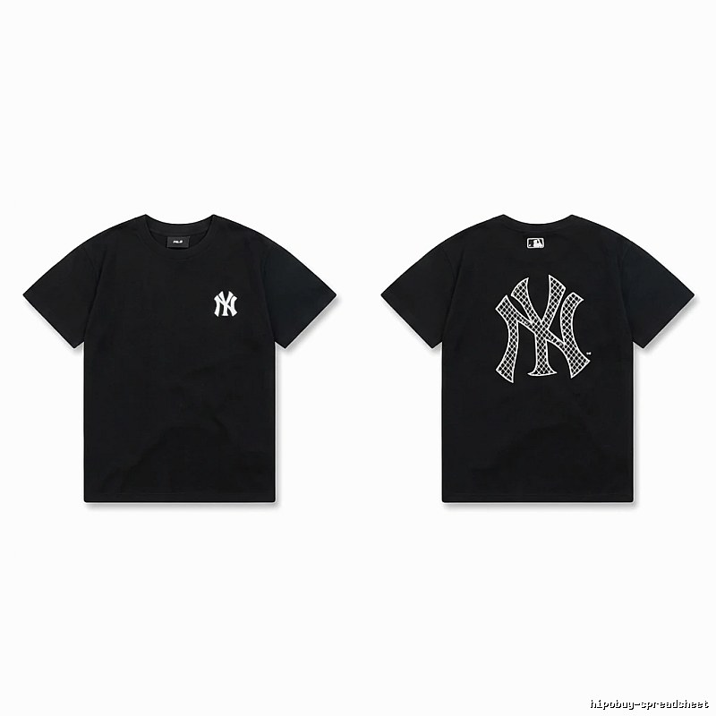 MLB NY Series Trendy and Cool Style Black T-shirt