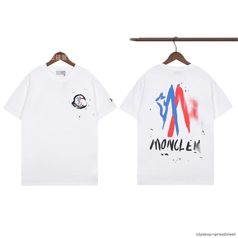 Moncler Graffiti Street Style White Short-sleeve T-shirt