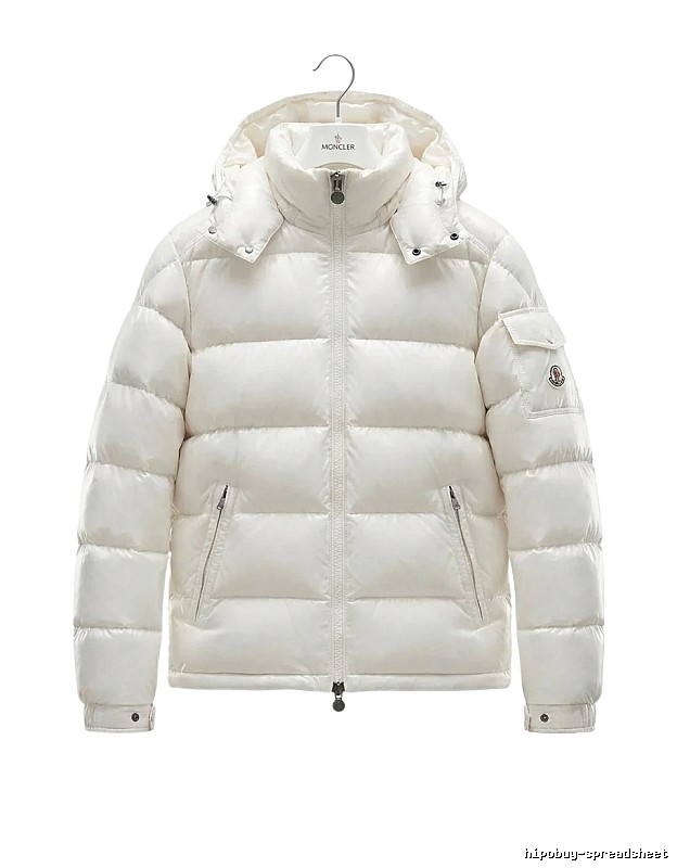 Moncler shiny and fashionable white down jacket