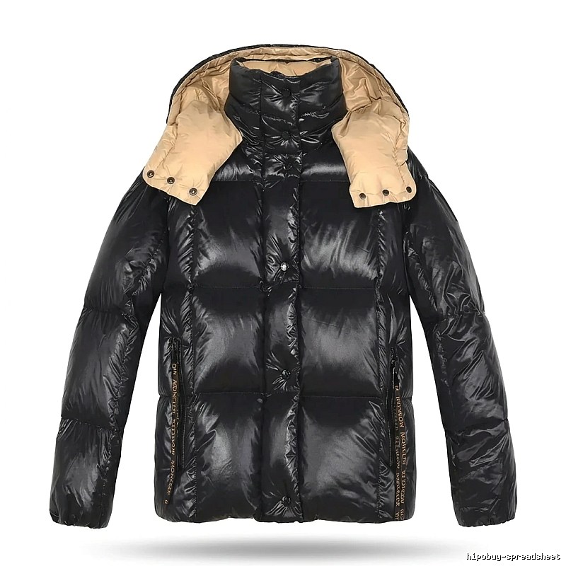 Moncler shiny and stylish black down jacket