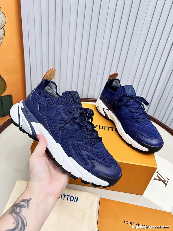 Navy Louis Vuitton Chunky Runner Sneaker for Streetwear Looks