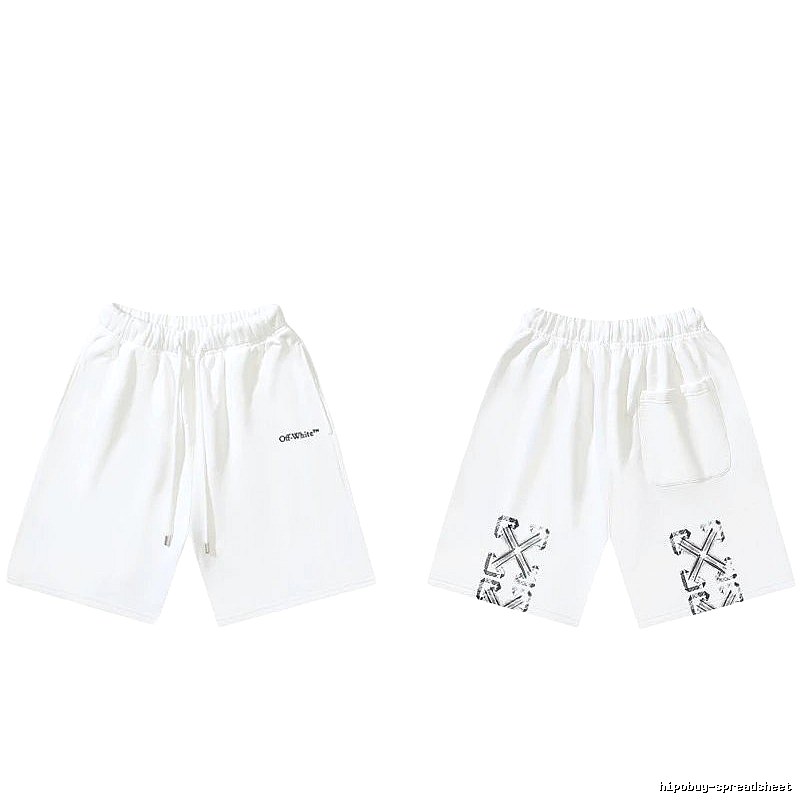 Off-White 133 models of simple white shorts
