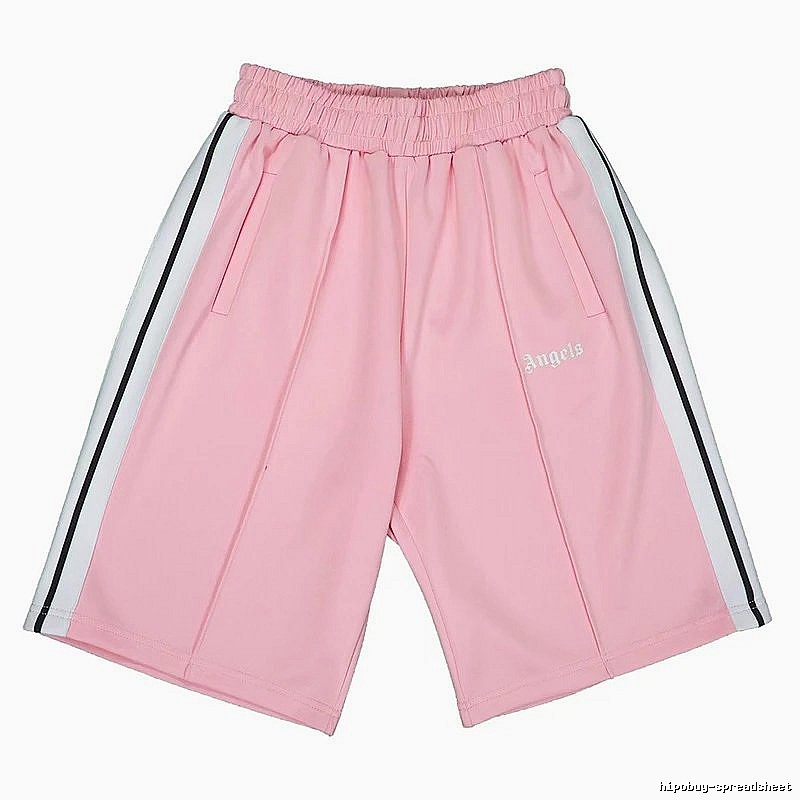 Palm Angels Monogram Track shorts Black Side Stripe for Layered Styling