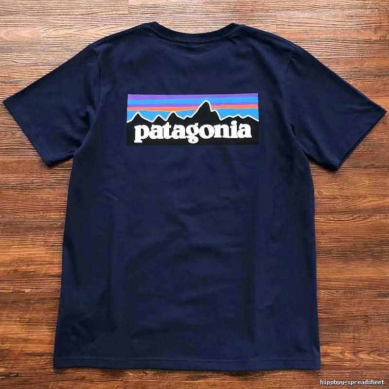 Patagonia Navy Logo T-Shirt City Outfit Graphic