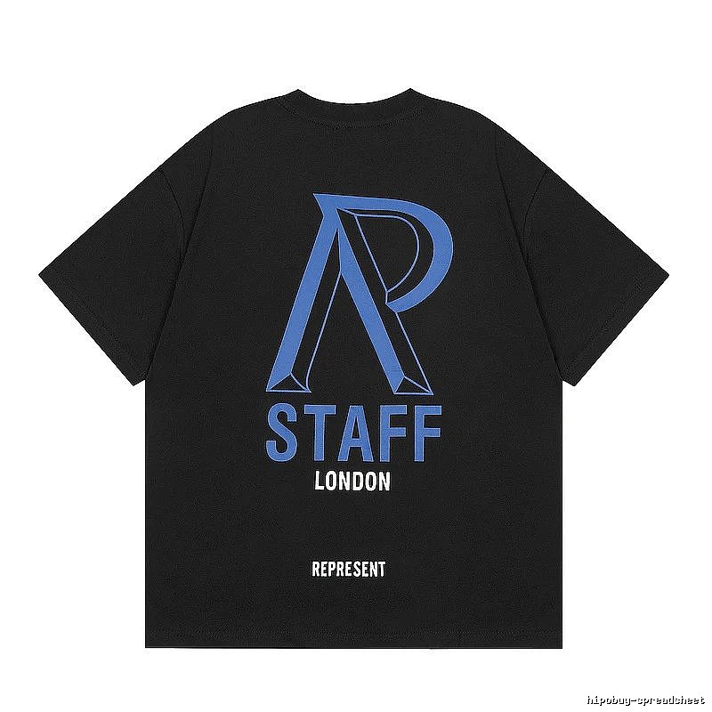 Represent Black Blue Style 832 Owners Club T-Shirt Smart Casual Logo