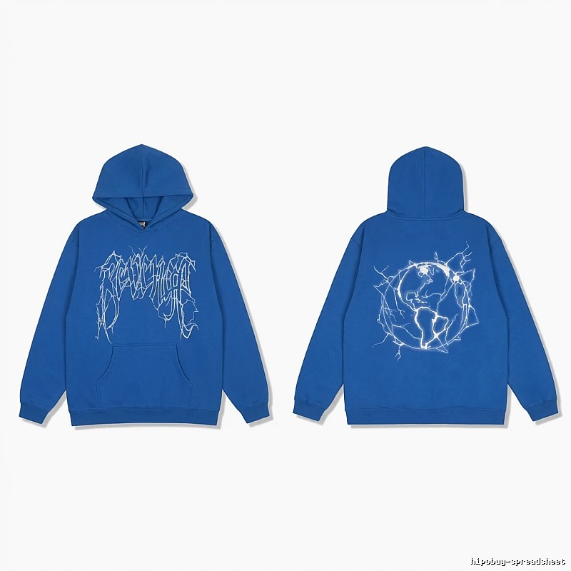 Revenge Lightning Wind Blue Hoodie