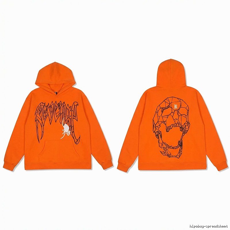 Revenge Skeleton Style Orange Hoodie