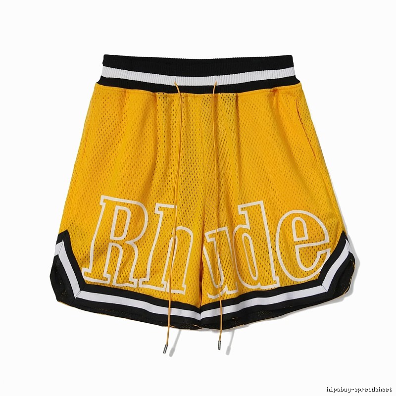 RHUDE sporty yellow shorts