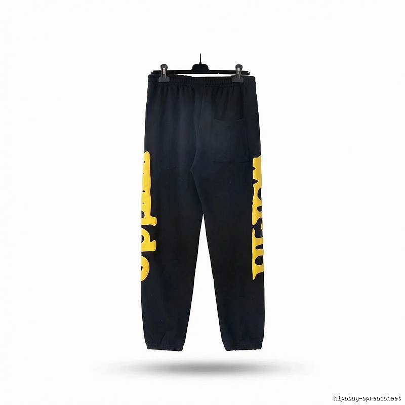 Sp5der trendy and cool black and yellow sweatpants