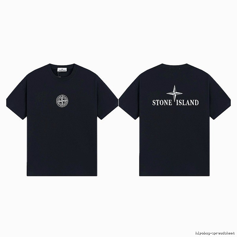 Stone Island Compass Street Style Black Short Sleeve T-shirt