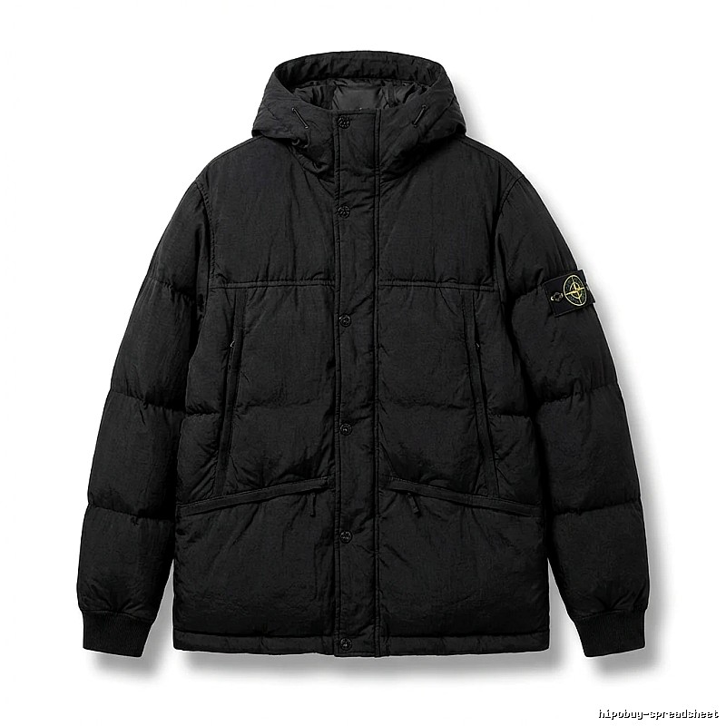 Stone Island functional style black down jacket
