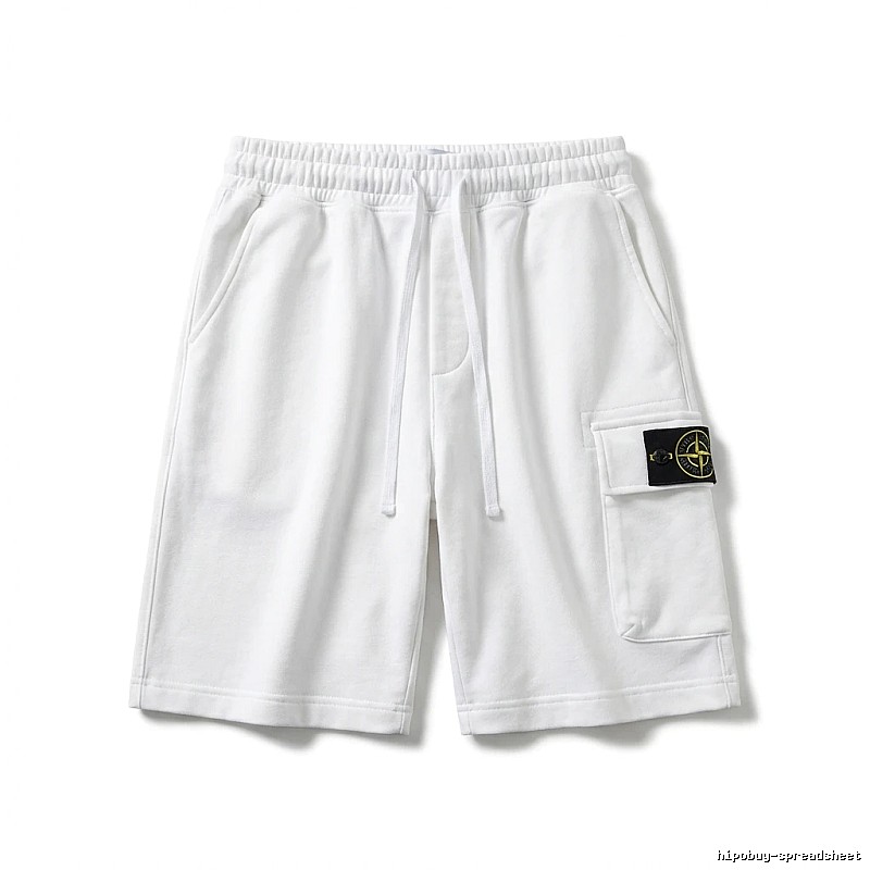 Stone Island functional style white shorts