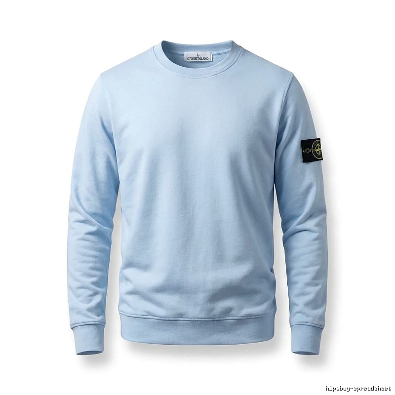 Stone Island minimalist light blue sweatshirt