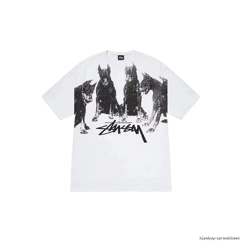 Stussy Casual Graphic T-shirt Black White Stussy for Streetwear Looks