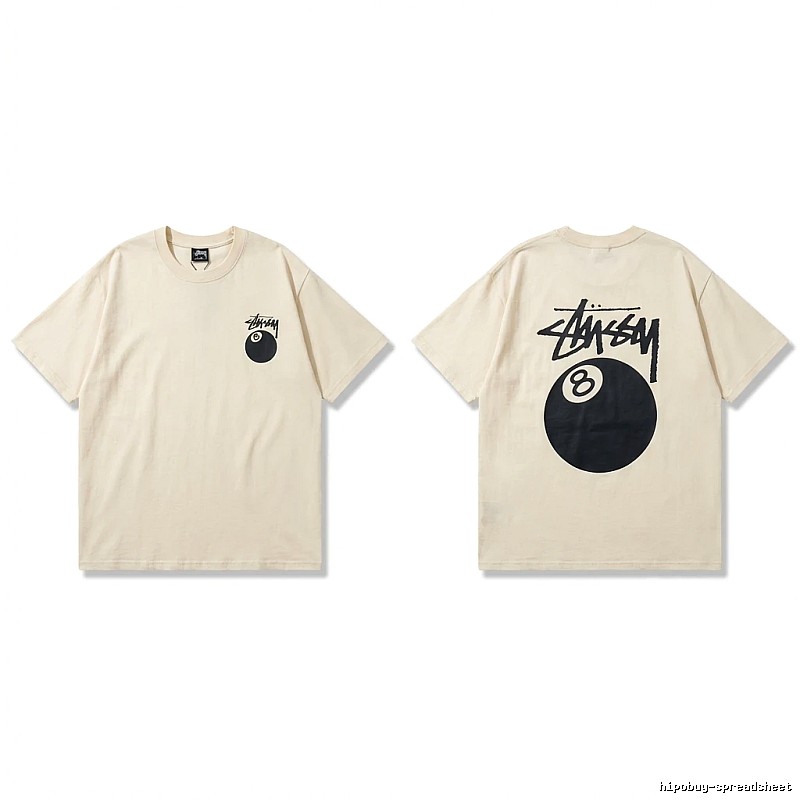Stussy No.8 Ball Series Retro-Style T-Shirt