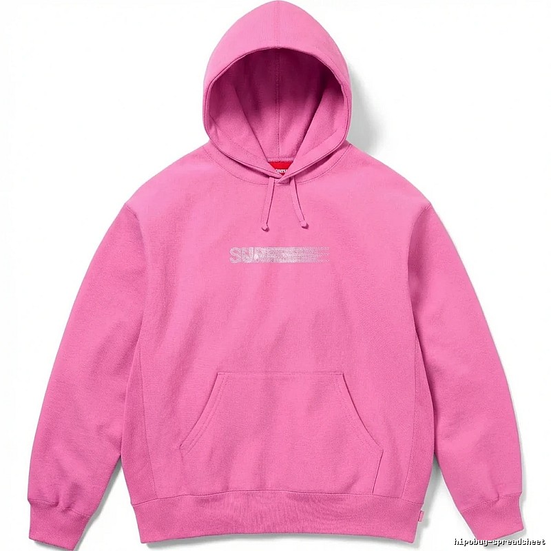 Supreme basic style simple pink hoodie