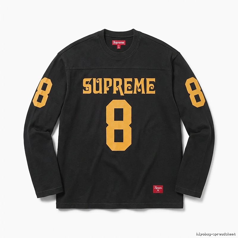 Supreme No.8 Retro Style Black T-shirt