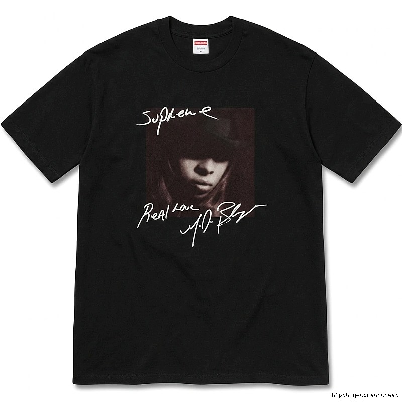 Supreme Real Love Style Black T-shirt