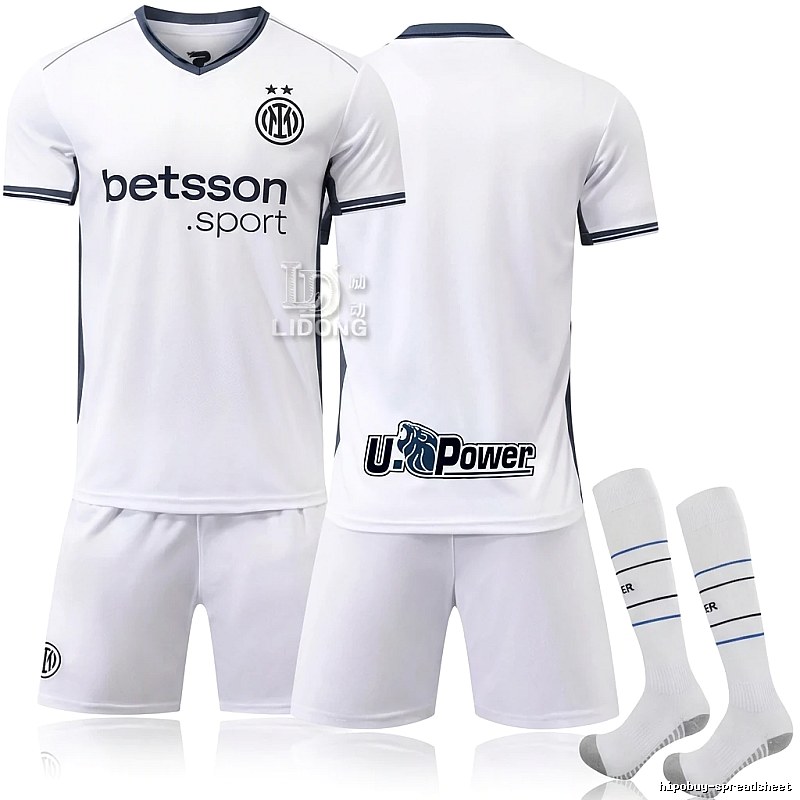 The simple-style white jersey of Internazionale Milano.