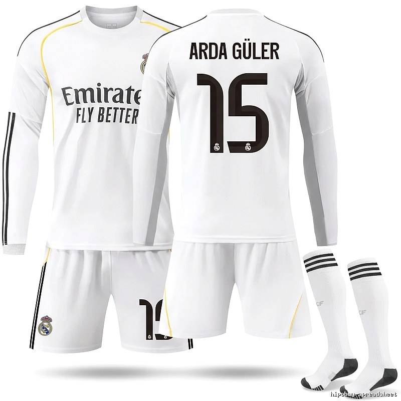 The white jersey series of Real Madrid Guler.