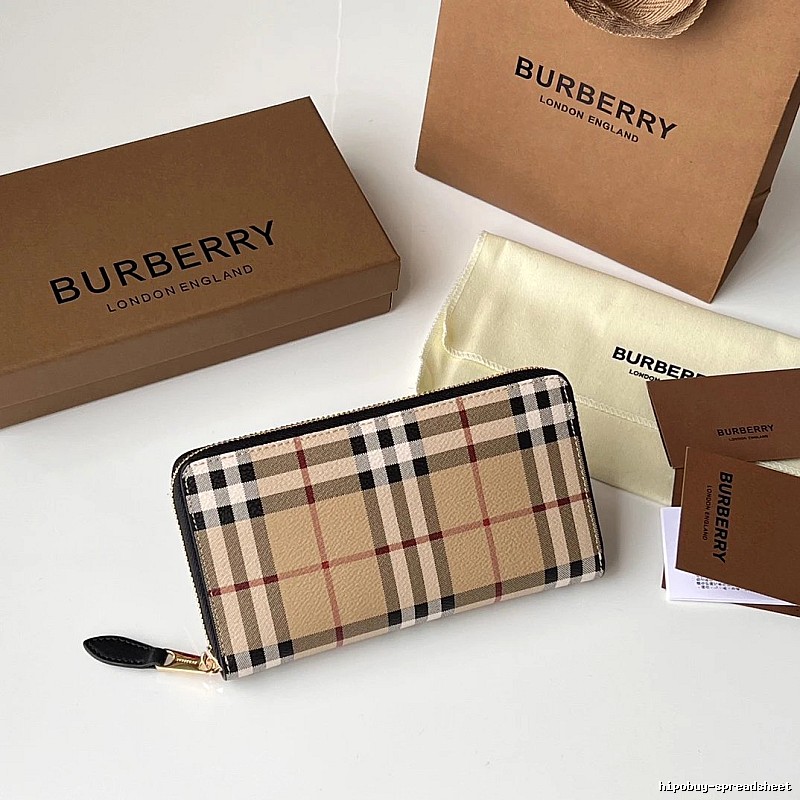 Wallet by Burberry with Burberry Check Zip Wallet